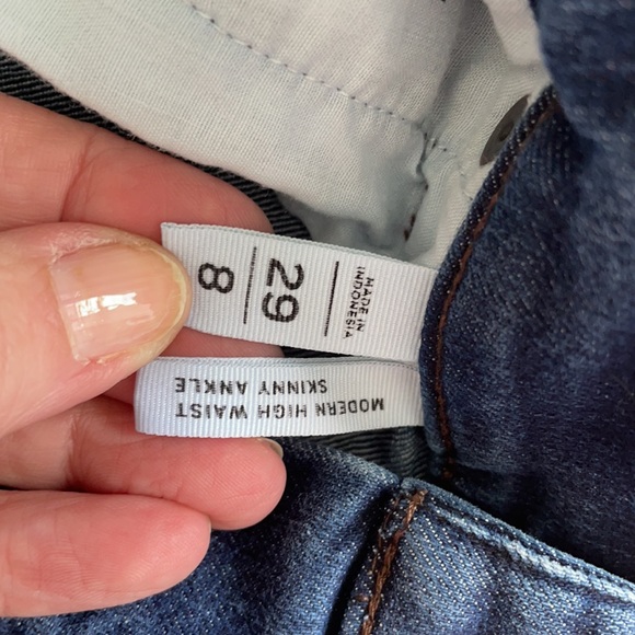 Anne Taylor Loft medium high waist skinny ankle jeans EUC - Picture 6 of 9